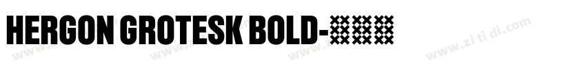 HERGON GROTESK BOLD字体转换